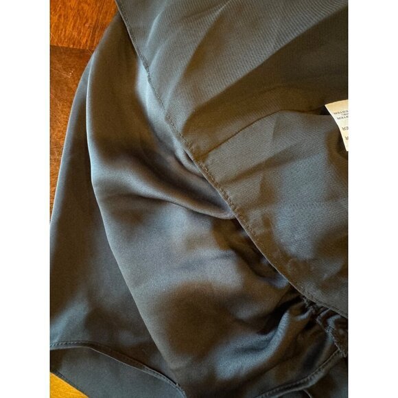 Ramy Brook Dress Women 00 Black Satin Rhinestone Embellished Foxy Mini Cocktail - Picture 14 of 15